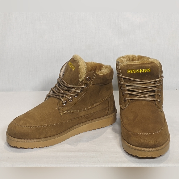 NEW Foco Mens Washington Redskins NFL Tailgate Boots Tan Sz 7 - Picture 2 of 6